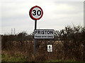 TM4159 : Friston Village Name sign by Geographer