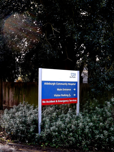 Aldeburgh Community Hospital sign