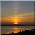 NT4477 : Sun pillar, Longniddry by Richard Webb