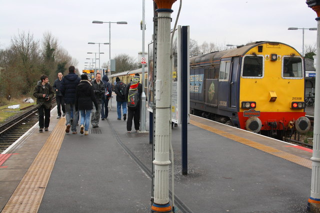 Charter train in Hampton Court Station