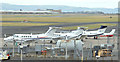 J3775 : Four aircraft, George Best Belfast City Airport (February 2015) by Albert Bridge