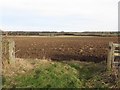 NU1431 : Ploughed field north of Blake Law by Graham Robson