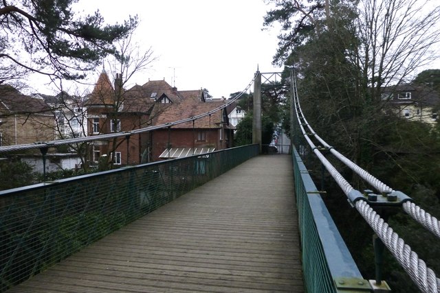 Suspension bridge over Alum Chine