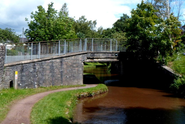 South side of canal bridge 133,  Llangynidr