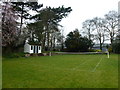 SP8633 : Tennis court at Bletchley Park, Milton Keynes by Richard Humphrey