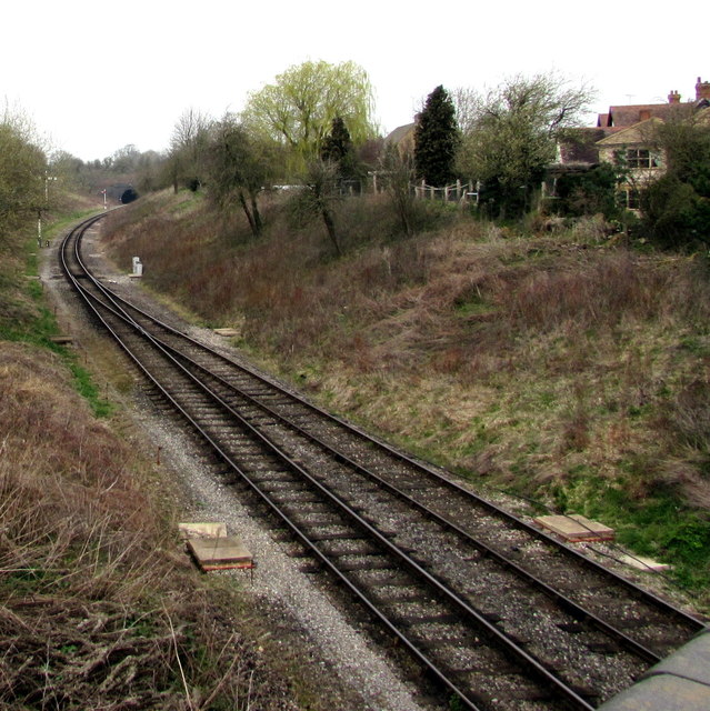 Through a cutting towards Greet railway tunnel