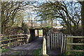 SJ8050 : Former railway bridge over farm track by Jonathan Hutchins