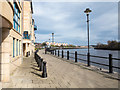 NZ2664 : Bollards alongside River Tyne by Trevor Littlewood