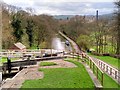 SE1040 : Looking Down the Five-Rise Locks at Bingley by David Dixon