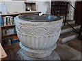 SP7702 : Bledlow - Holy Trinity - "Aylesbury" Font  - Bowl by Rob Farrow