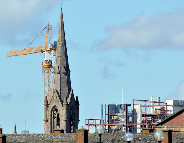 Spire, Fitzroy Presbyterian church, Belfast (April 2015)