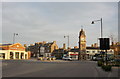 TL6463 : Roundabout and clocktower in the centre of Newmarket by Bill Boaden