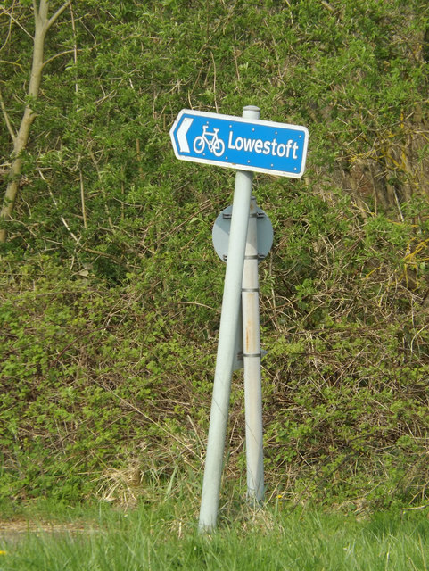 Roadsign on the B1121 Main Road