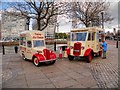 SJ3489 : Ice Cream Vans at Liverpool Docks by David Dixon