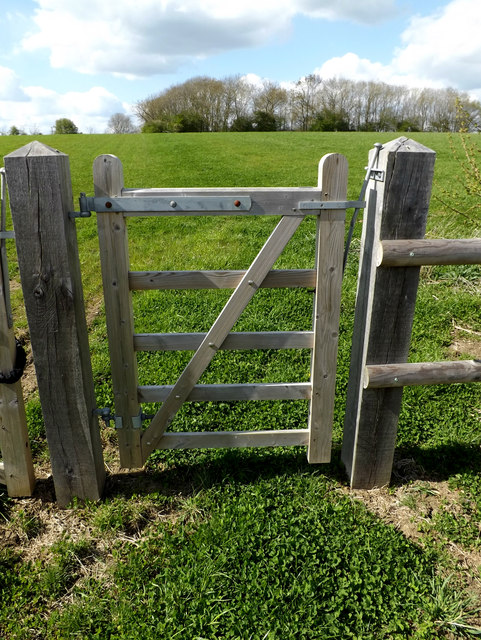 Footpath gate of the footpath to Barell's Hill