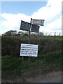 TM3372 : Roadsign on the B1117 Laxfield Road by Geographer