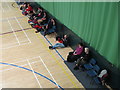 TL2008 : Spectators beside court, badminton Shires League U17 final by David Hawgood