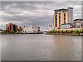 SJ8097 : Manchester Ship Canal, Salford Quays by David Dixon