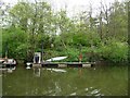 ST7165 : Mooring pontoon, north bank, River Avon by Christine Johnstone