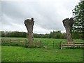 ST6968 : Pollarded trees beside Swineford Lock by Christine Johnstone