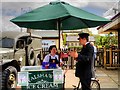 SD7916 : Ice Cream Stall outside Ramsbottom Station by David Dixon