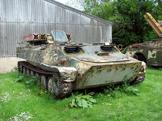 A Russian 9К35 Стрела-10 tracked vehicle