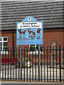 TM0781 : Bressingham Primary School sign by Geographer