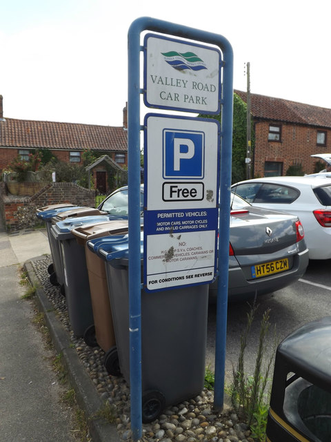 Valley Road Car Park sign