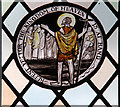 TM4889 : St John the Evangelist, Barnby - Roundel by John Salmon