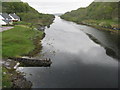 NM7819 : Clachan Sound and slipway at Clachan Bridge by M J Richardson