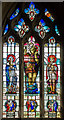 TF1340 : Stained glass window, St Andrew's church, Helpringham by J.Hannan-Briggs