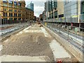 SJ8398 : Construction of Metrolink Stop at Exchange Square (June 2015) by David Dixon