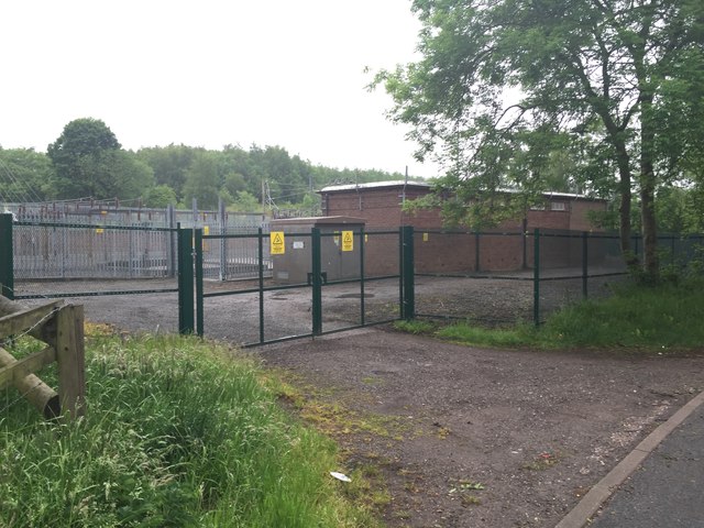 Electricity substation on Scot Hay Road