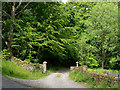 SK2378 : Private road entering woodland by Trevor Littlewood