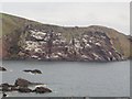 NT9167 : Cliffs on the north side of Starney Bay by Graham Robson