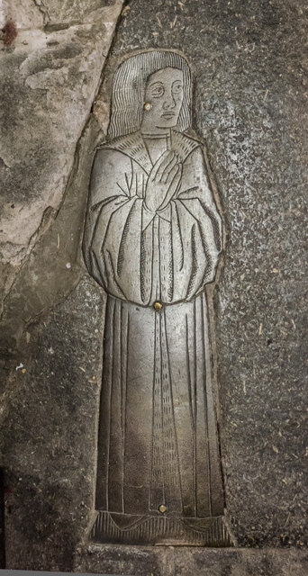 Brass to George Carr, St Denys' church, Sleaford