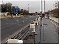 ST5491 : Approaching the Chepstow end of the Wye Bridge by Jaggery