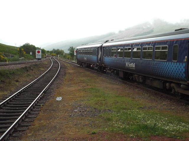 Train leaving Bridge of Orchy