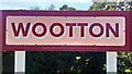 SZ5391 : Wootton Station Sign by PAUL FARMER