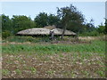 TL0297 : Mushroom pillbox on former airfield at King's Cliffe by Richard Humphrey