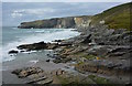 SX0486 : High Seas at Trebarwith Strand, Cornwall by Edmund Shaw