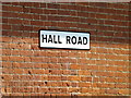 TM1868 : Hall Road sign by Geographer