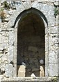 TQ0213 : Amberley Castle - Three doves in an arched recess by Rob Farrow