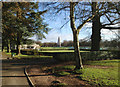 SP3277 : Memorial, bowling greens and café, War Memorial Park, Coventry by Robin Stott