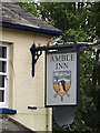 TL1414 : The Amble Inn Public House sign by Geographer