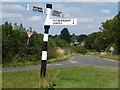 TL0393 : Finger post sign south of Woodnewton by Richard Humphrey