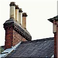 J3373 : Chimney pots, Gt Victoria Street, Belfast (August 2015) by Albert Bridge