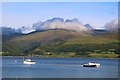 SH6075 : Looking over the Menai Strait to Snowdonia by Steve Daniels