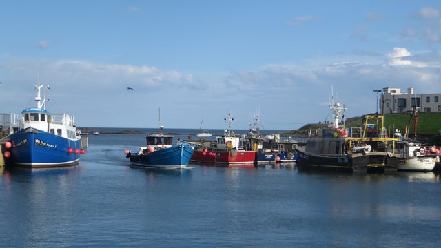 Boats in Seahouses Harbour