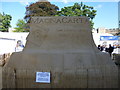 SK9771 : Magna Carta sand sculpture in Lincoln Castle by Richard Humphrey